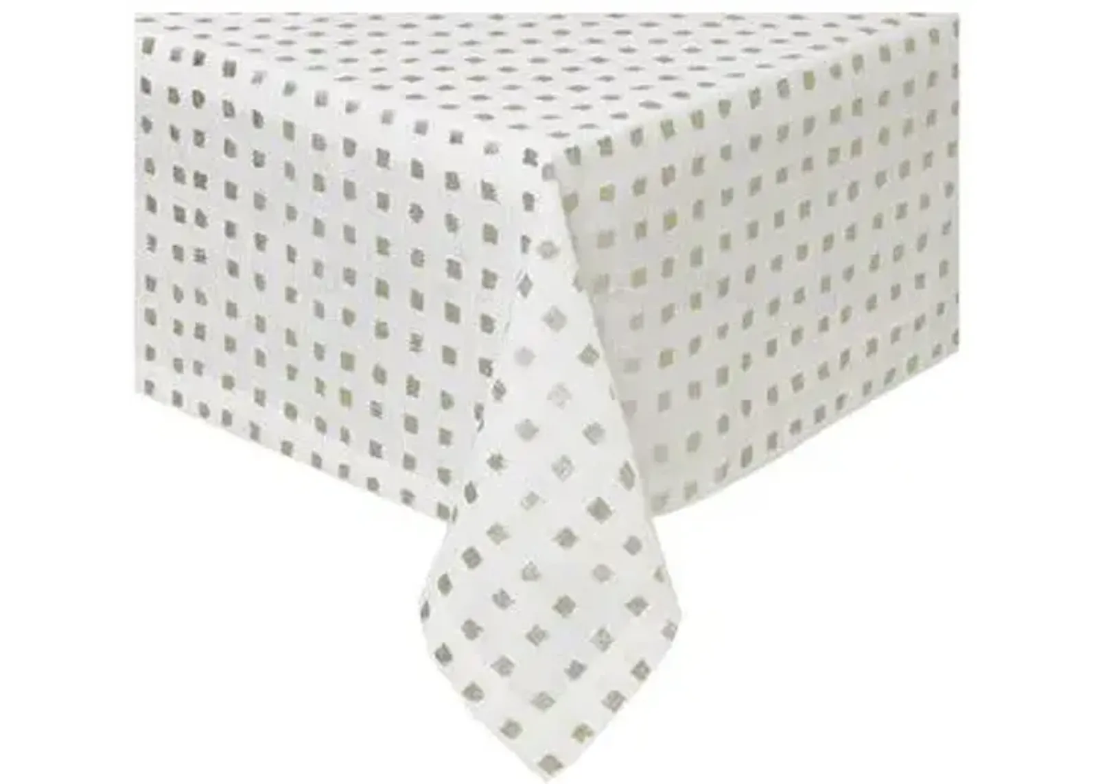 Antibes Tablecloth - White/Gold By Mode Living