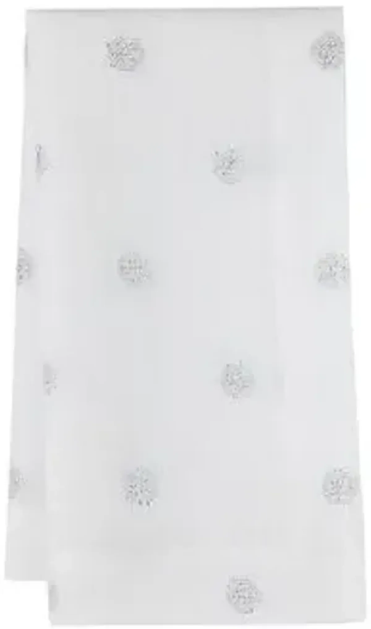 Set of 4 Vogue Dinner Napkins - White/Silver - Mode Living