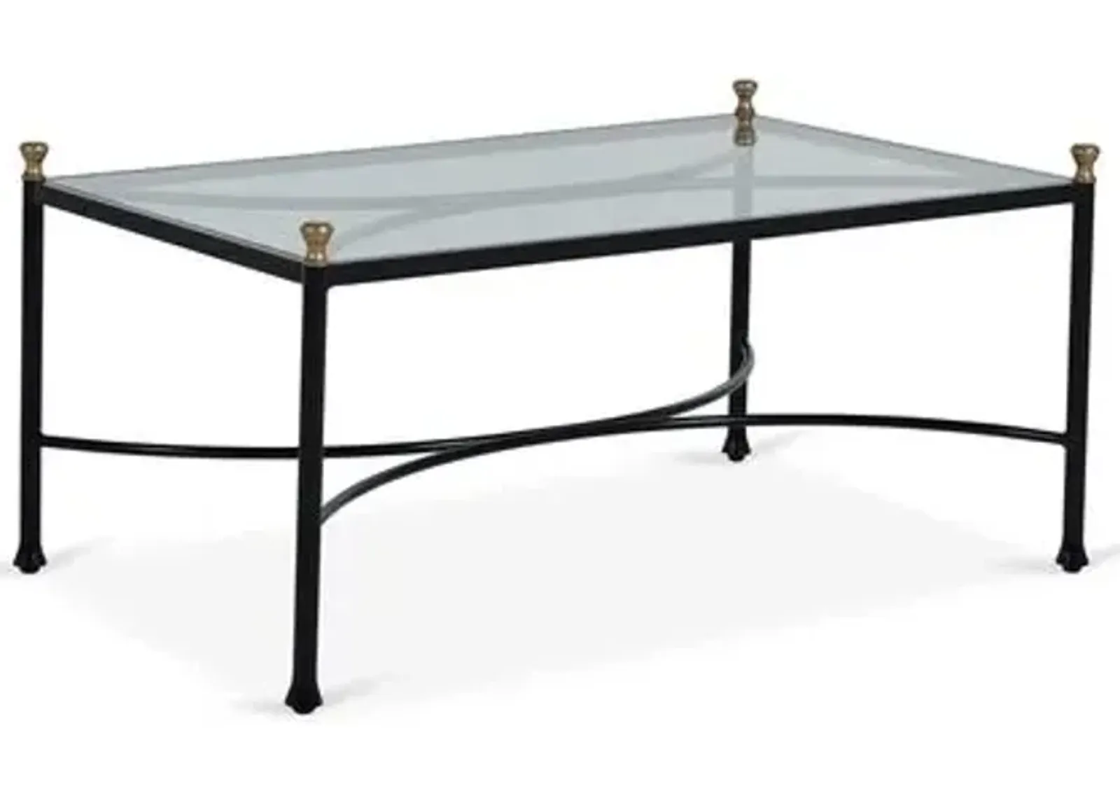 Frances Outdoor Coffee Table - Black/Antiqued Gold