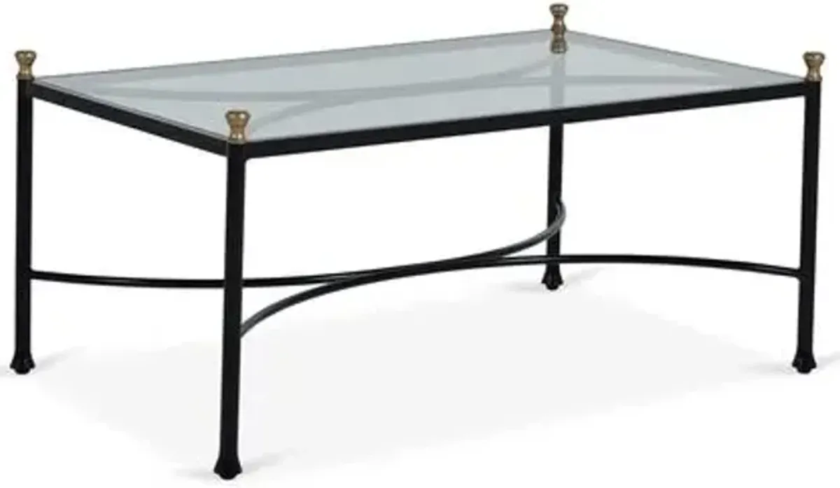 Frances Outdoor Coffee Table - Black/Antiqued Gold