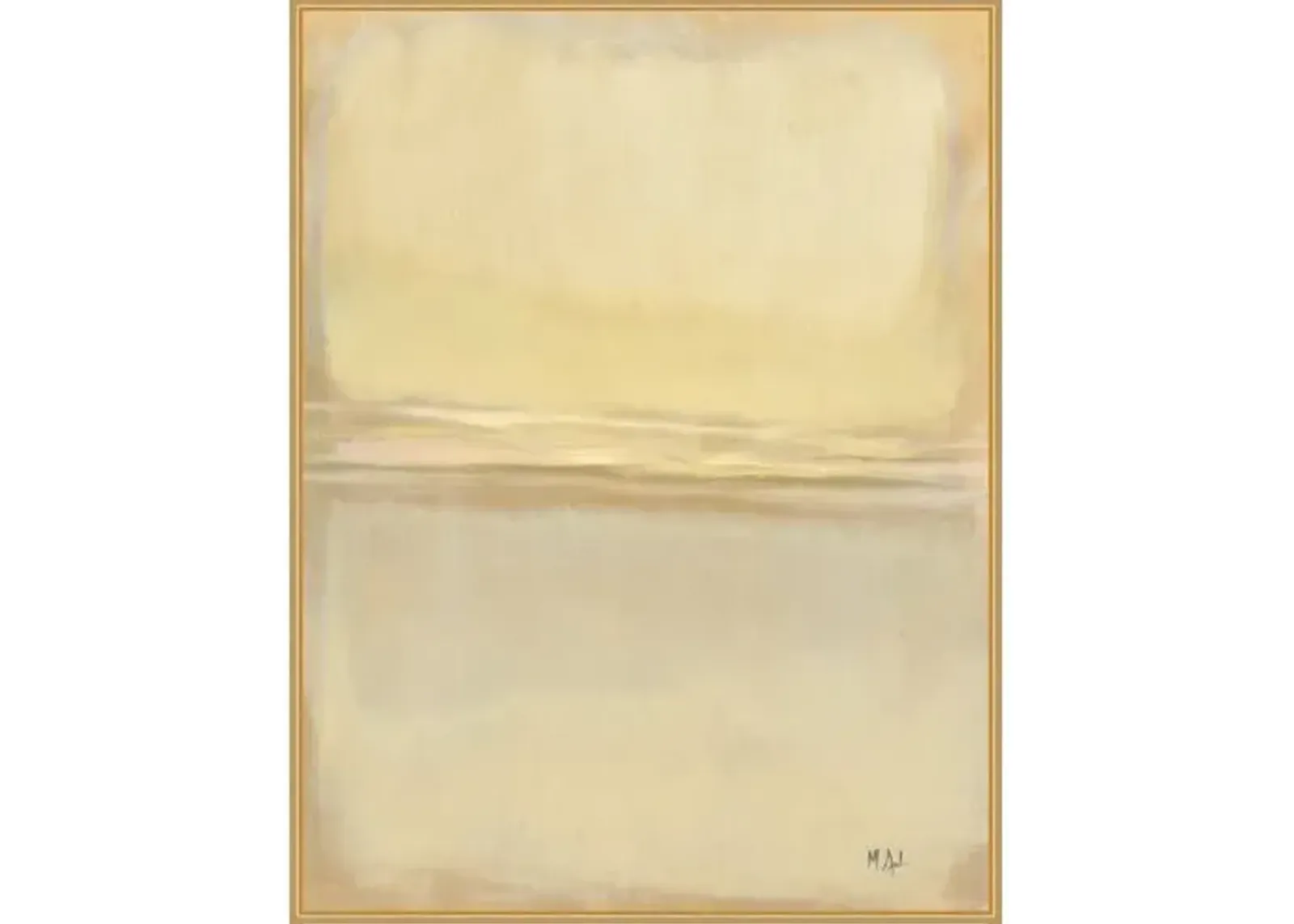 Painting - Lillian August - Golden View 1 - Beige