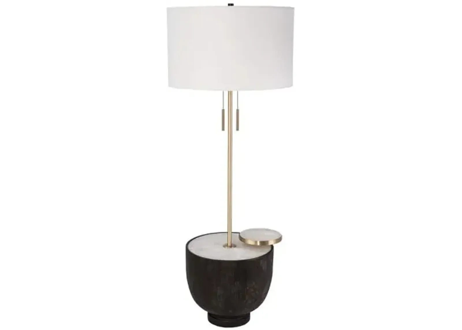 Dale Floor Lamp - Ebony/Alabaster - Regina Andrew