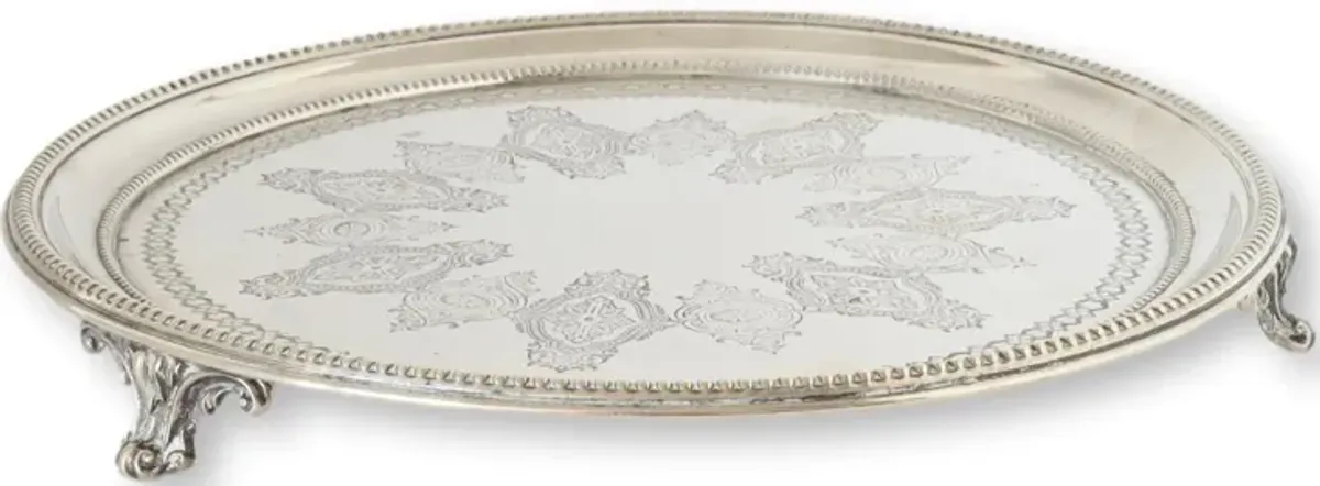 English Silver-Plate Serving Tray