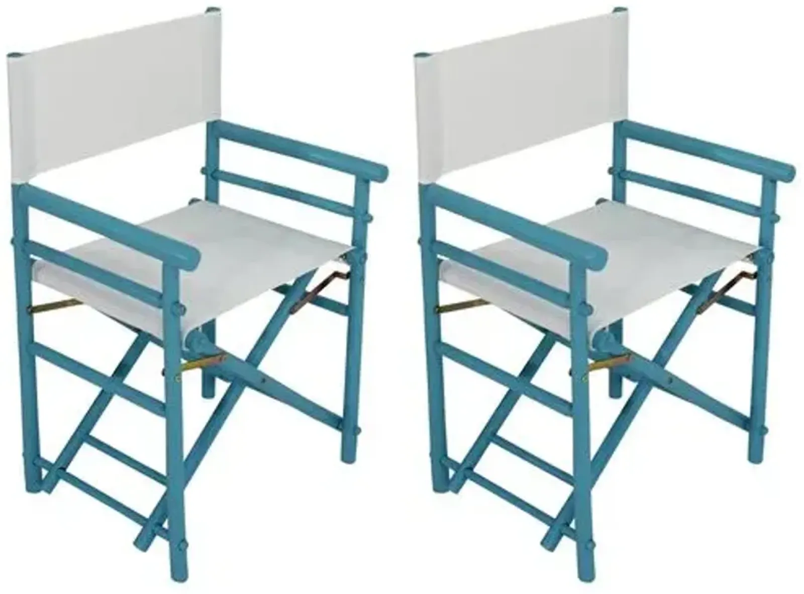 Set of 2 Director's Chairs - Turquoise - Blue