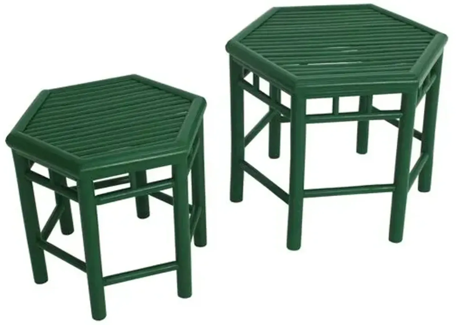 Asst. of 2 Onesta Nesting Outdoor Tables - Green