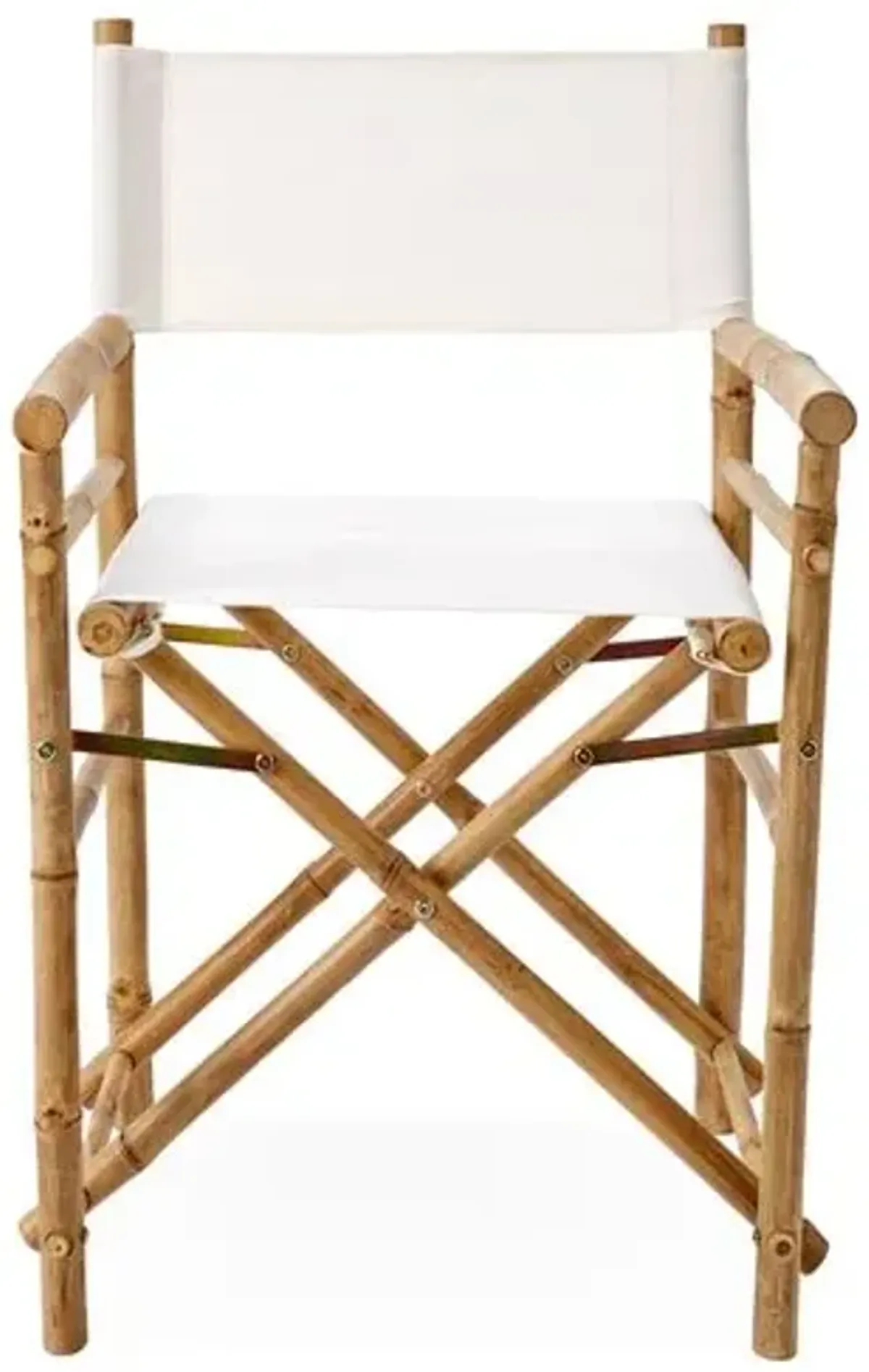 Set of 2 Director's Bamboo Chairs - White