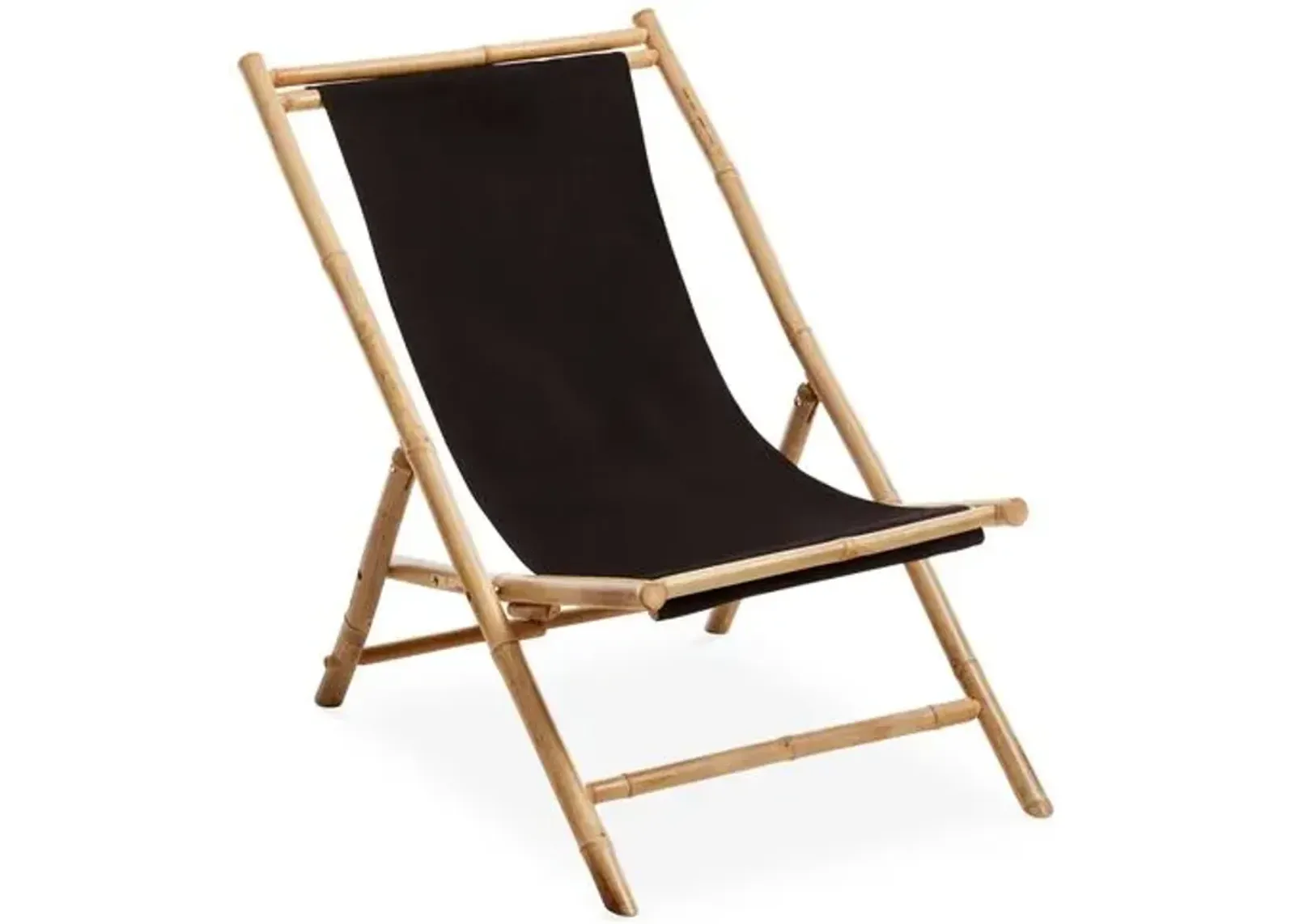 Bamboo Outdoor Lounge Chair - Black