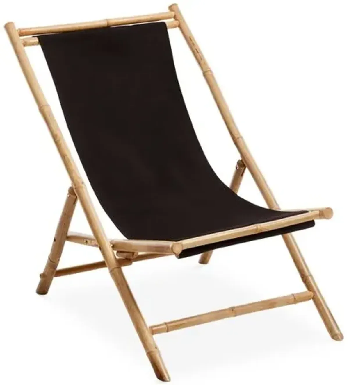 Bamboo Outdoor Lounge Chair - Black