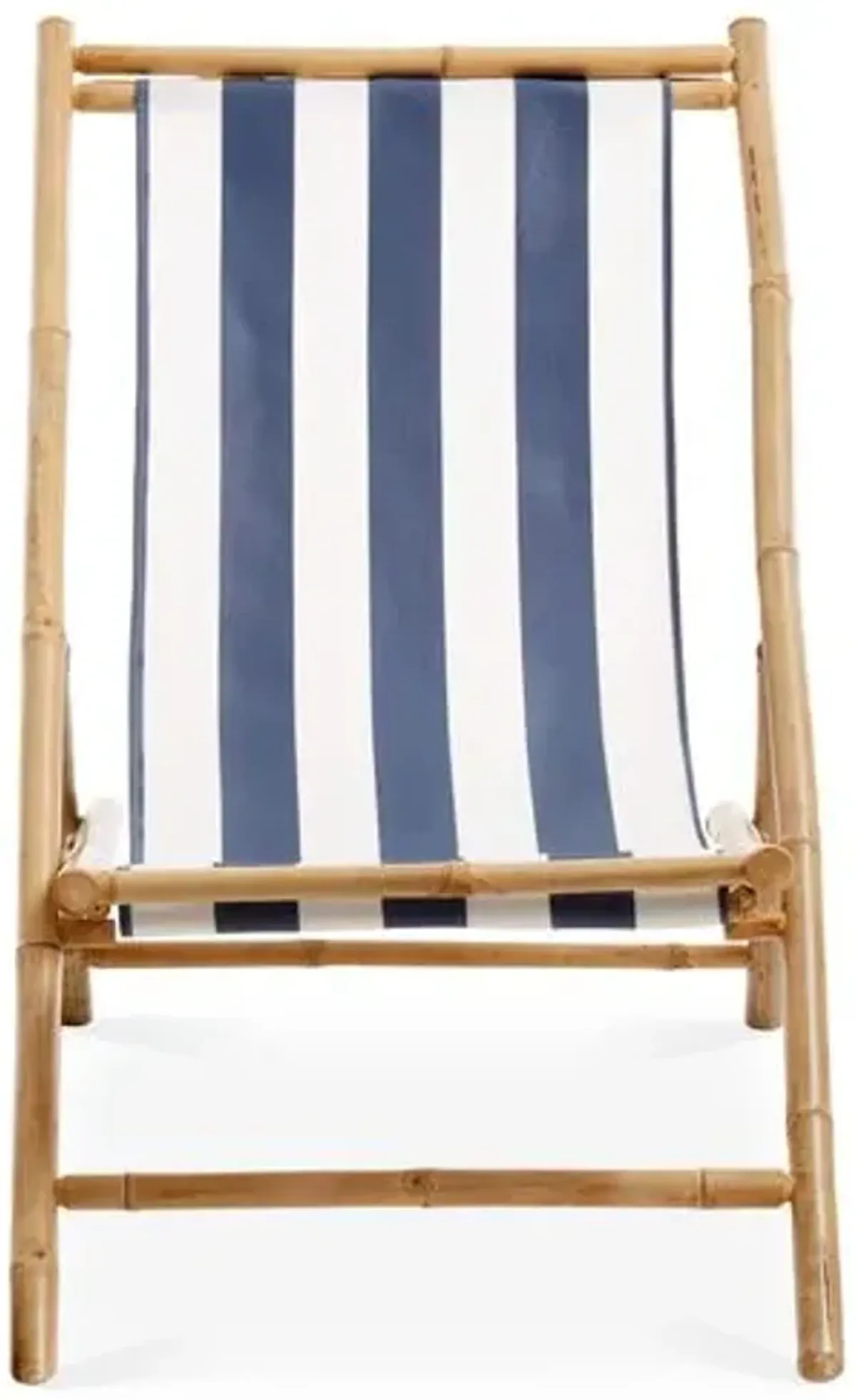 Bamboo Outdoor Lounge Chair - White/Blue