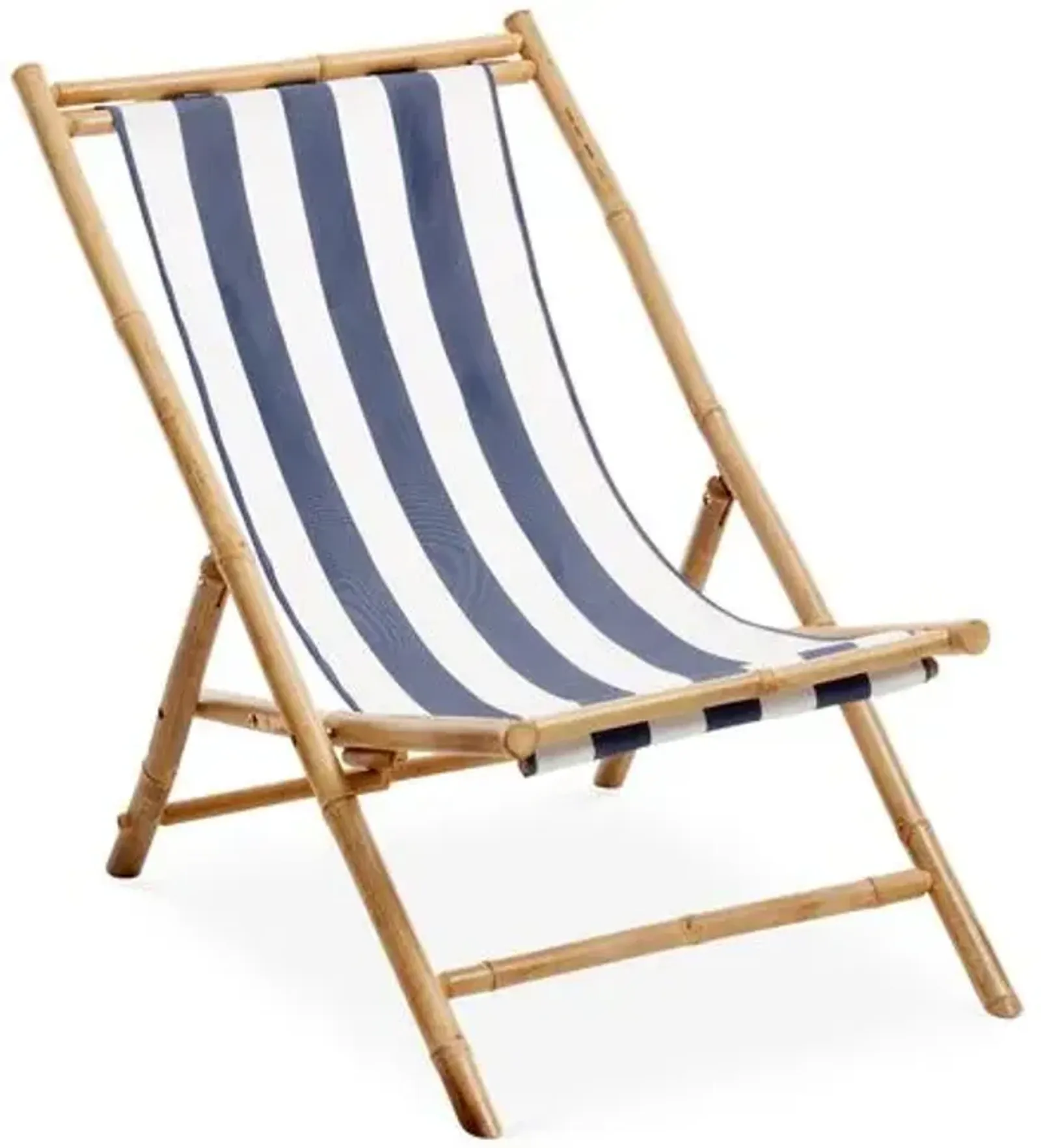 Bamboo Outdoor Lounge Chair - White/Blue