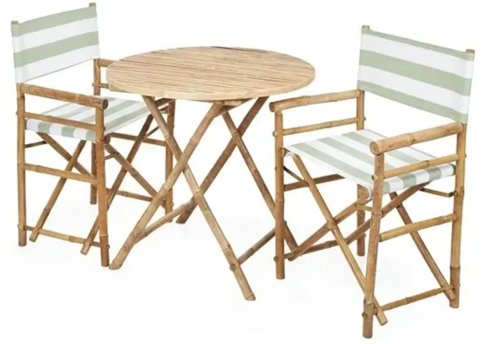 Director's 3-Pc Round Outdoor Dining Set - Green