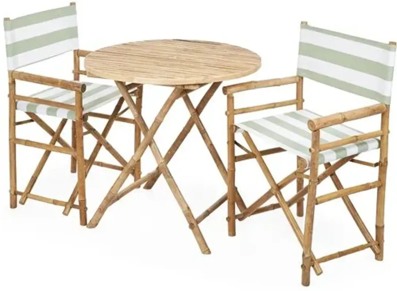 Director's 3-Pc Round Outdoor Dining Set - Green