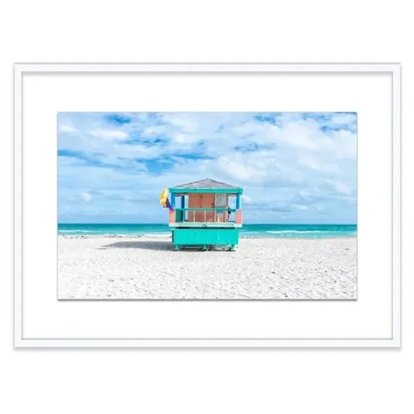 Richard Silver - Lifeguard Chair - Miami II Photograph - Blue