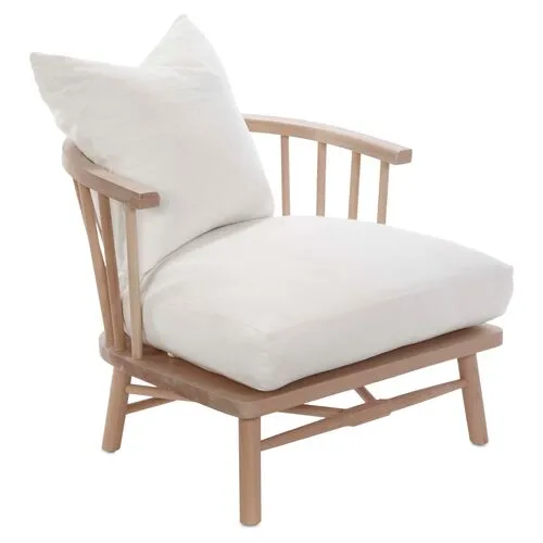 Bauer Accent Chair - Ivory Linen - Community, Comfortable, Durable, Cushioned