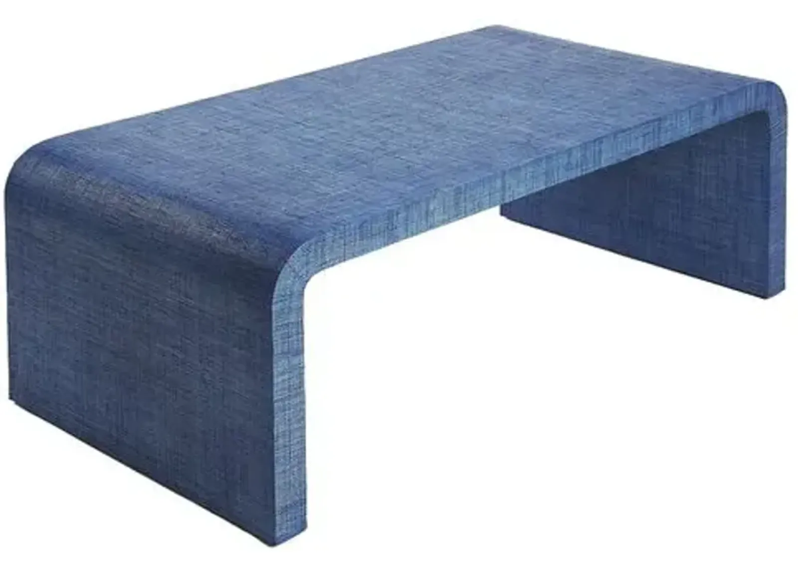 Kos Raffia Waterfall Coffee Table - Blue