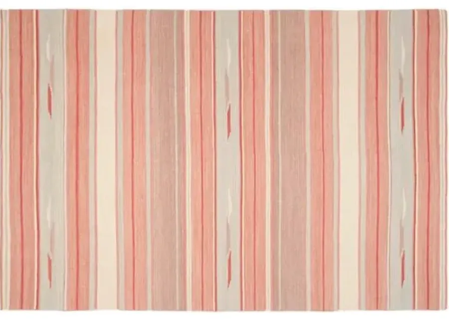 San Simeon Stripe Rug - Ralph Lauren Home - Pink - Pink