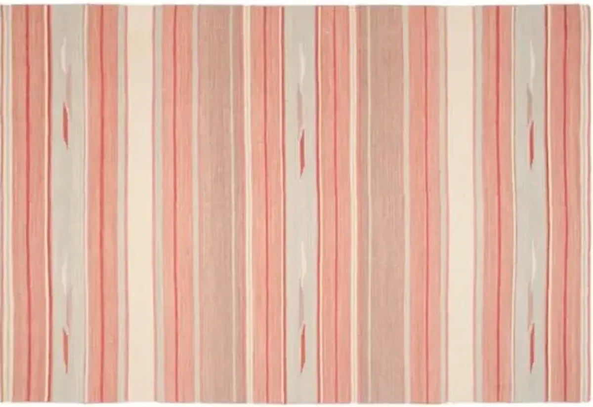 San Simeon Stripe Rug - Ralph Lauren Home - Pink - Pink