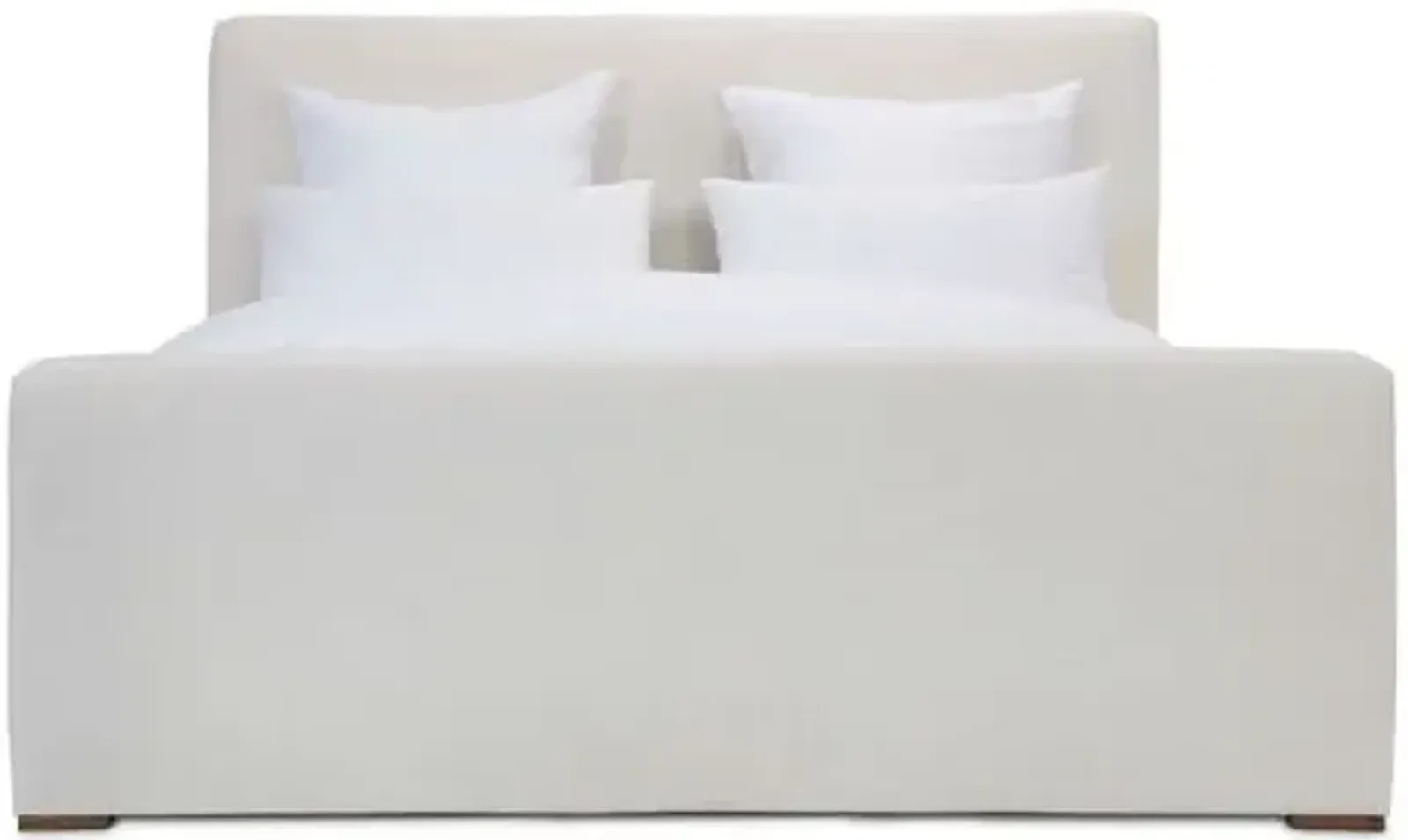 Nemus Panel Bed - Crypton Linen - Community - Ivory - Upholstered, Mattress, Box Spring Required