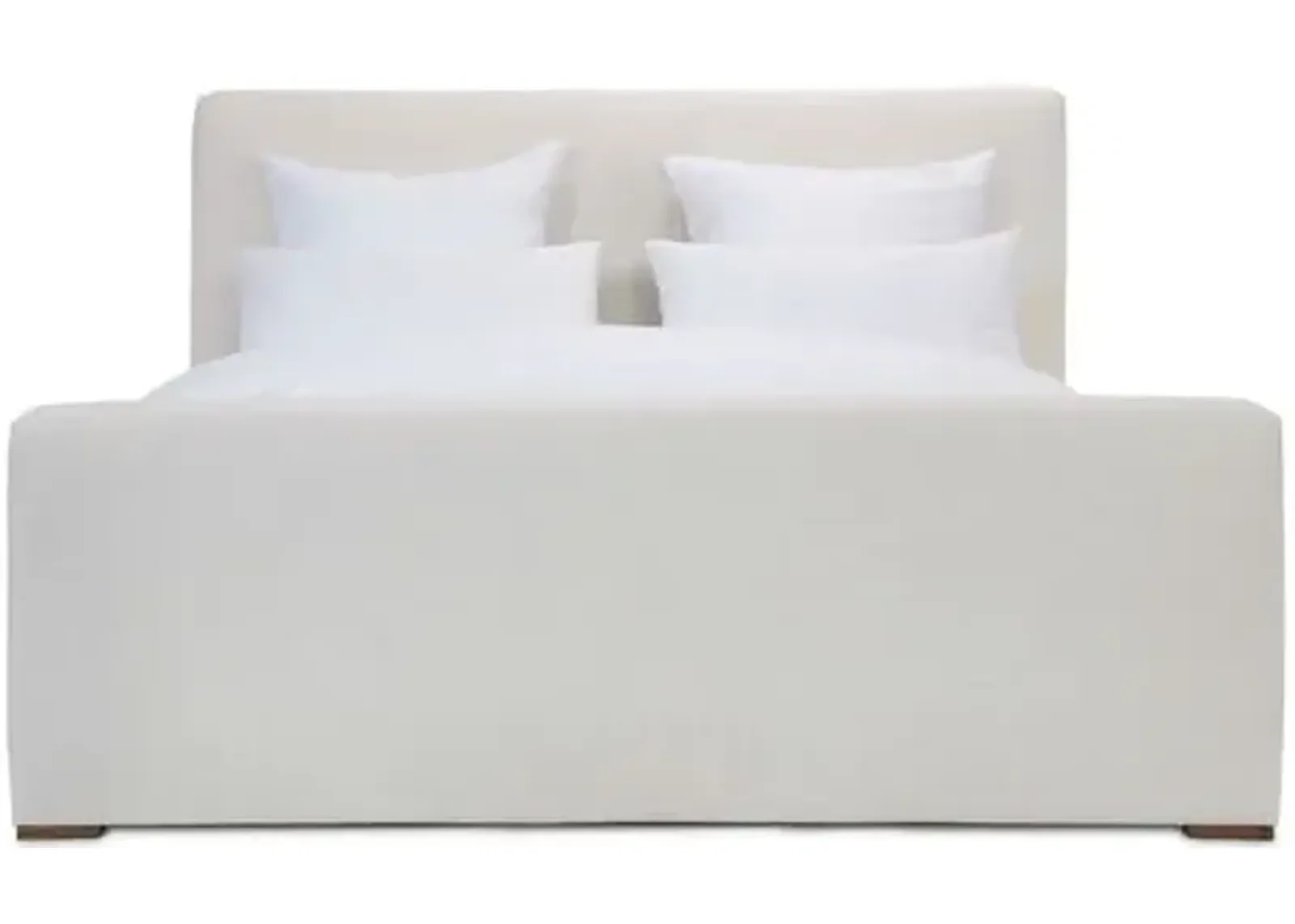 Nemus Panel Bed - Crypton Linen - Community - Ivory - Upholstered, Mattress, Box Spring Required