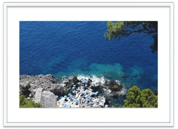 Natalie Obradovich - La Fontelina Cliffside Photograph - Blue