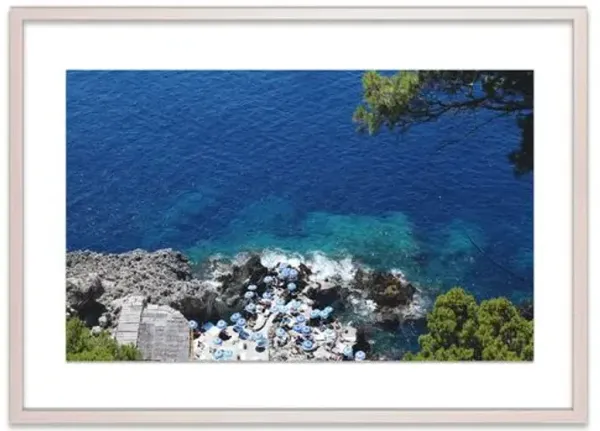 Natalie Obradovich - La Fontelina Cliffside Photograph - Blue