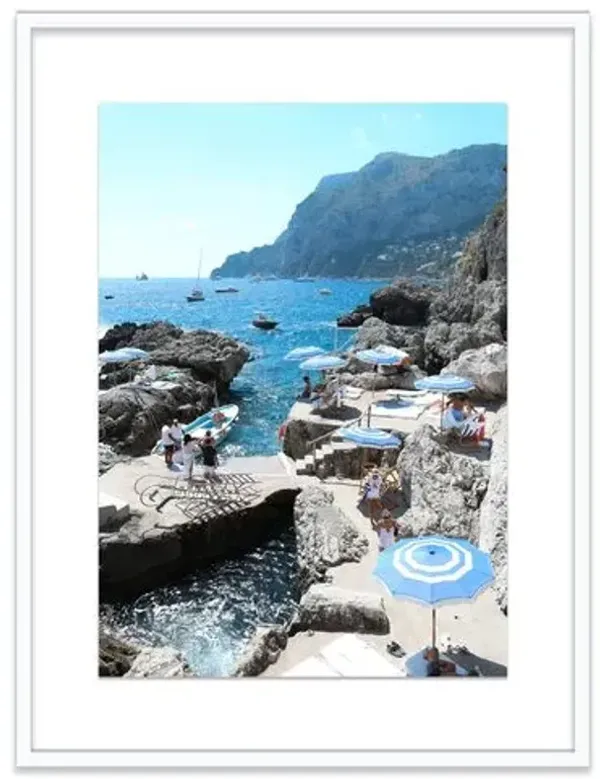 Natalie Obradovich - La Fontelina Umbrellas Photograph - Blue