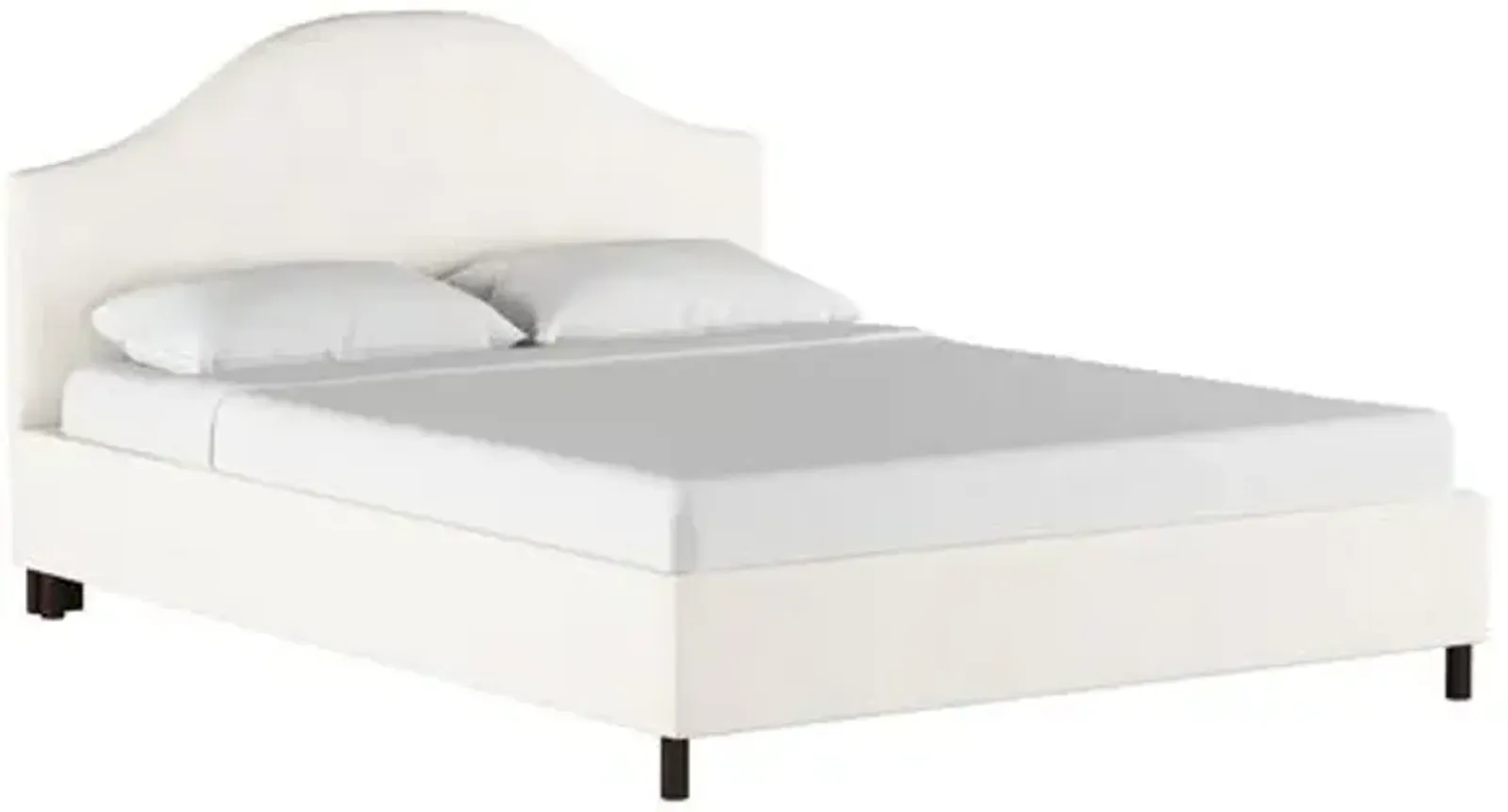 Libby Platform Bed - Handcrafted - Ivory - Mattress Required