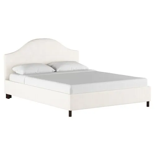 Libby Platform Bed - Handcrafted - Ivory - Mattress Required