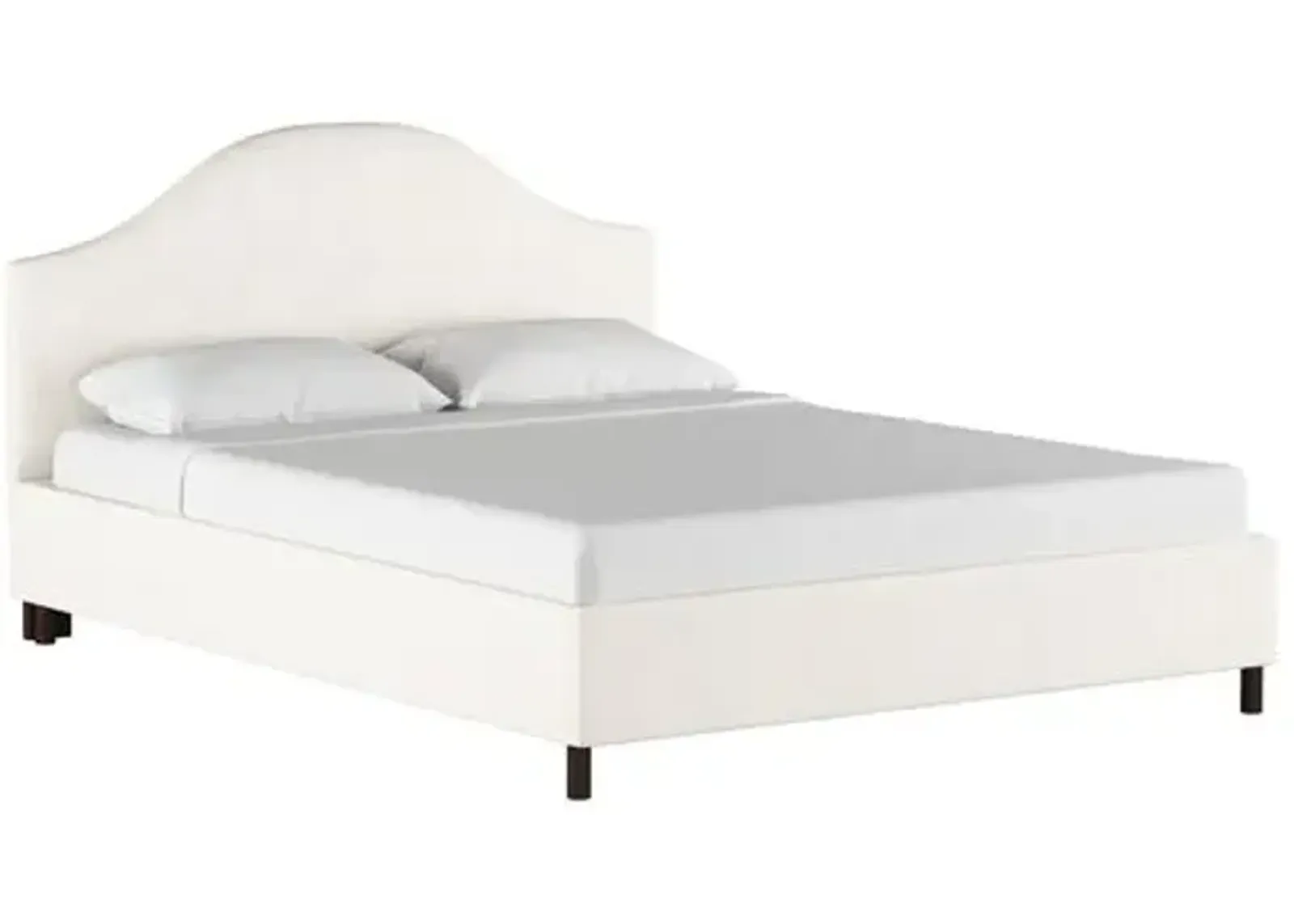 Libby Platform Bed - Handcrafted - Ivory - Mattress Required