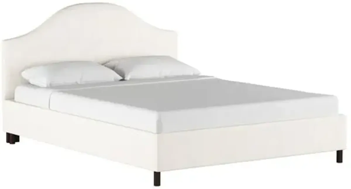 Libby Platform Bed - Handcrafted - Ivory - Mattress Required