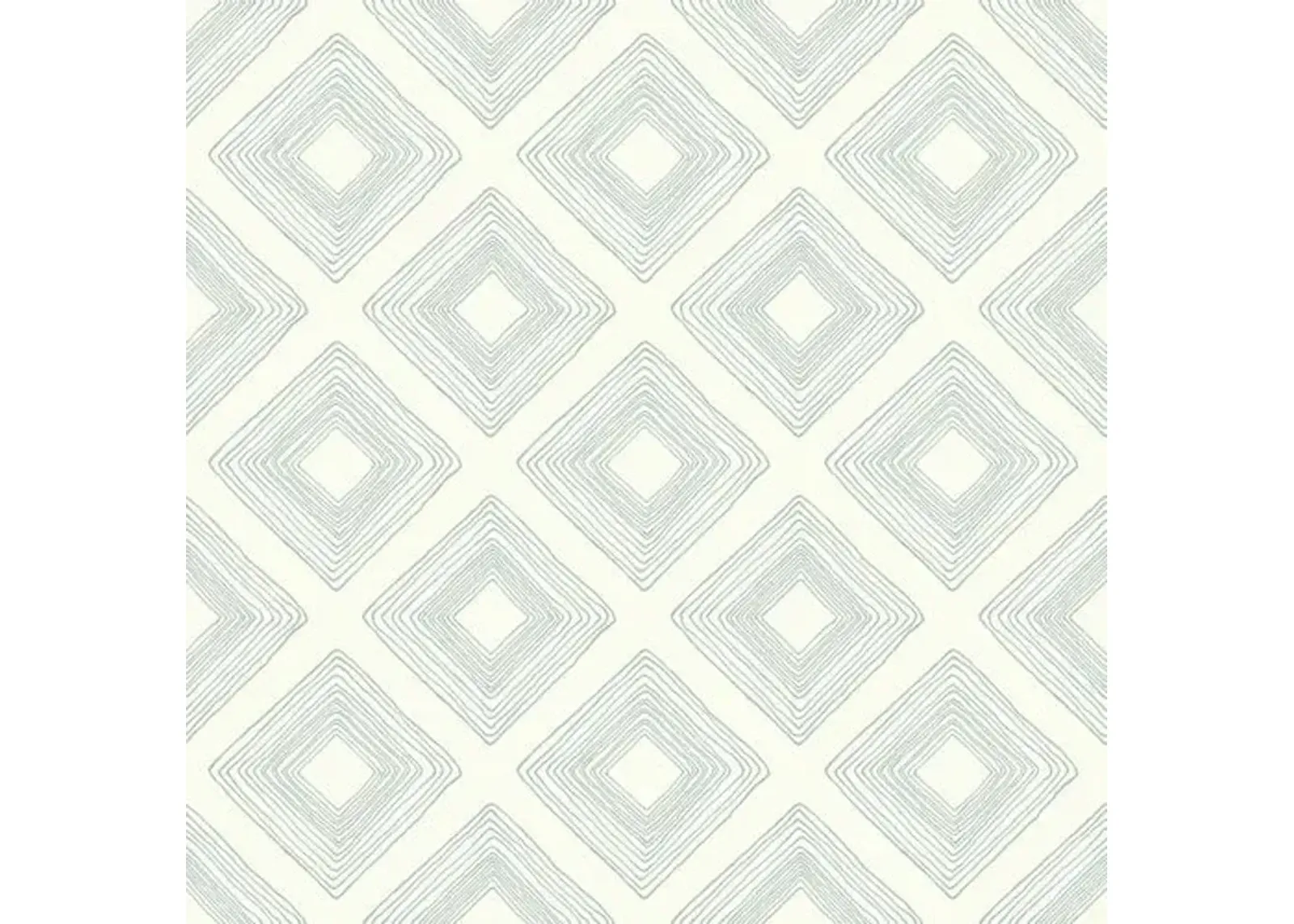 Diamond Sketch Wallpaper - Cream/Green - Ivory