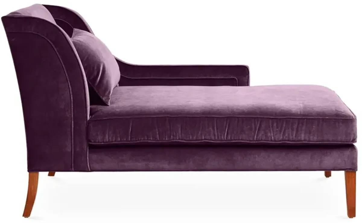 Roslin Right-Facing Chaise, Fig Velvet