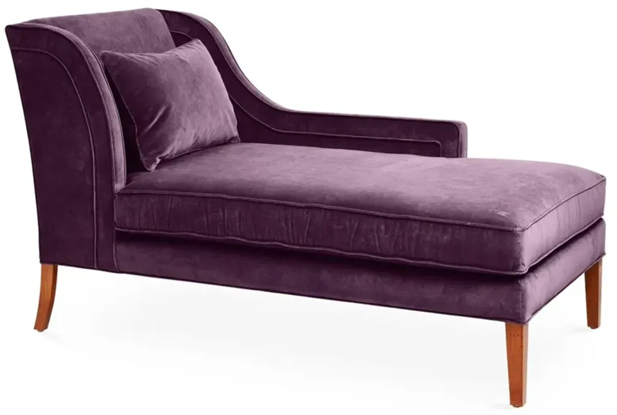 Roslin Right-Facing Chaise, Fig Velvet