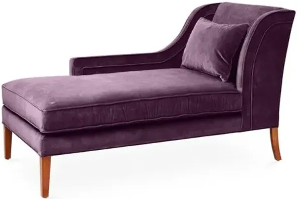 Roslin Left-Facing Chaise - Fig Velvet - Purple - Comfortable, Sturdy, Stylish