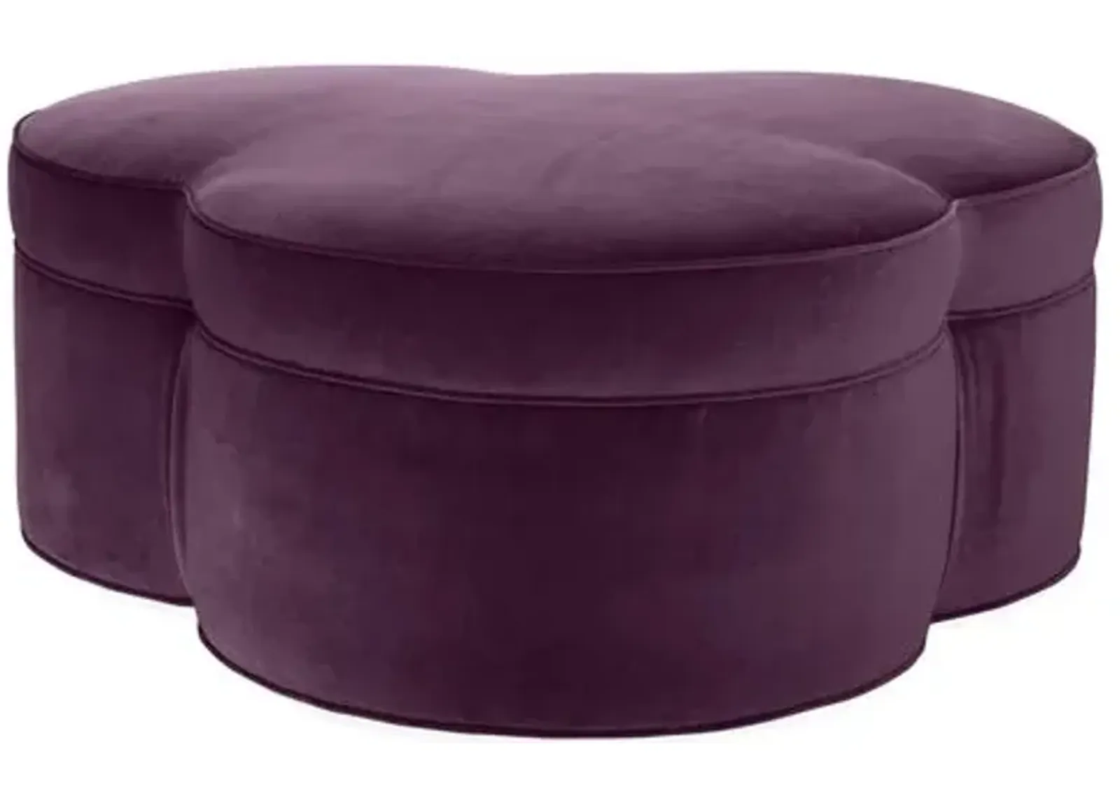 Portsmouth Upholstered Ottoman - Fig Velvet - Purple