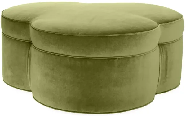 Portsmouth Upholstered Ottoman, Moss Velvet