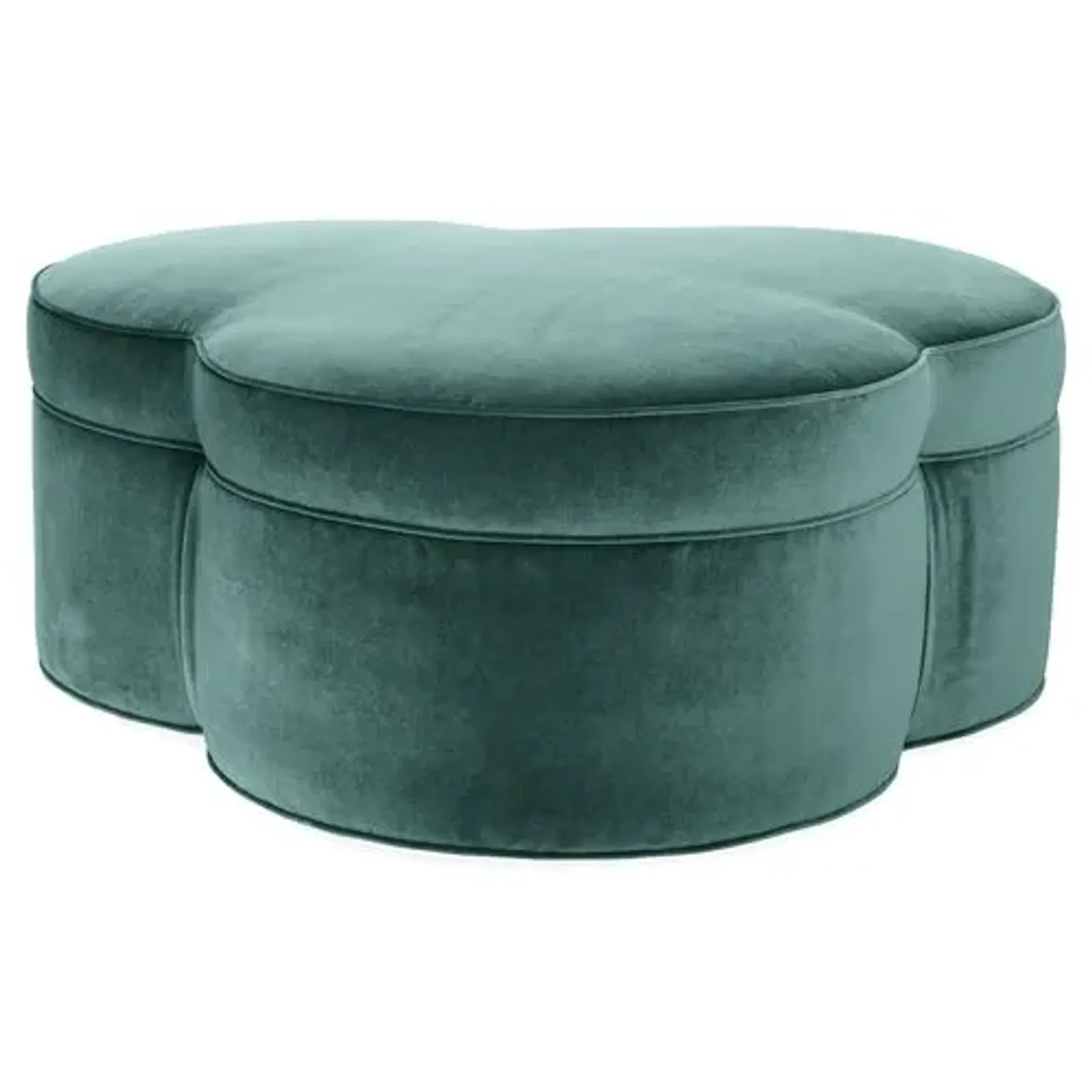 Portsmouth Upholstered Ottoman - Jade Velvet - Green