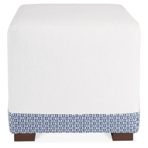 Canto Ottoman - Ivory Crypton - Miles Talbott - White