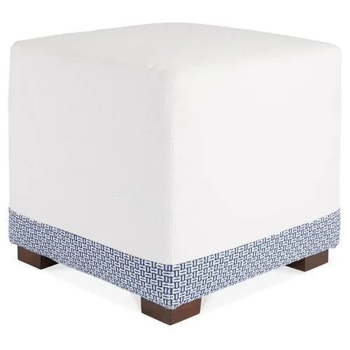 Canto Ottoman - Ivory Crypton - Miles Talbott - White