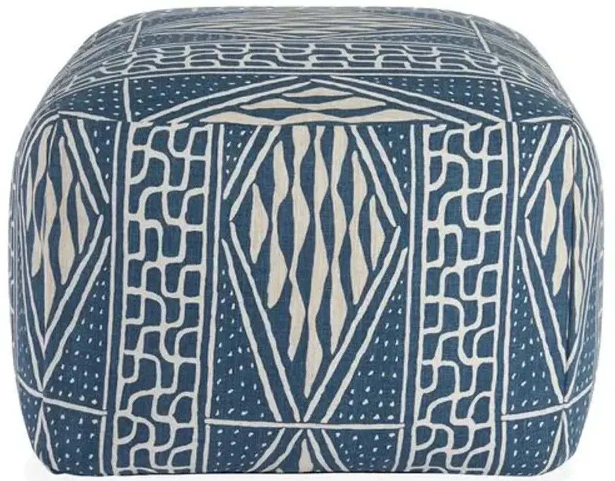 Ero Pouf - Indigo/Natural - Miles Talbott - Blue