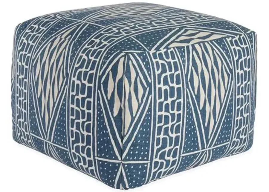 Ero Pouf - Indigo/Natural - Miles Talbott - Blue