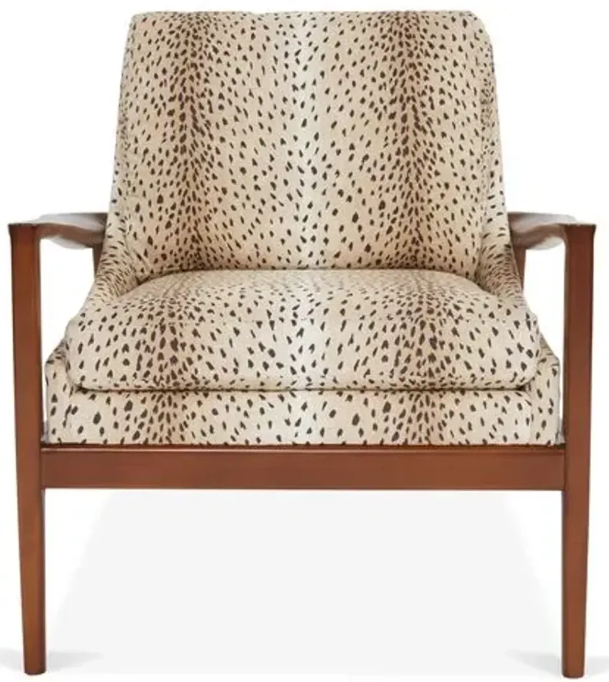 Ebonwood Accent Chair - Tan/Black Linen - Miles Talbott - Handcrafted - Beige, Comfortable, Durable