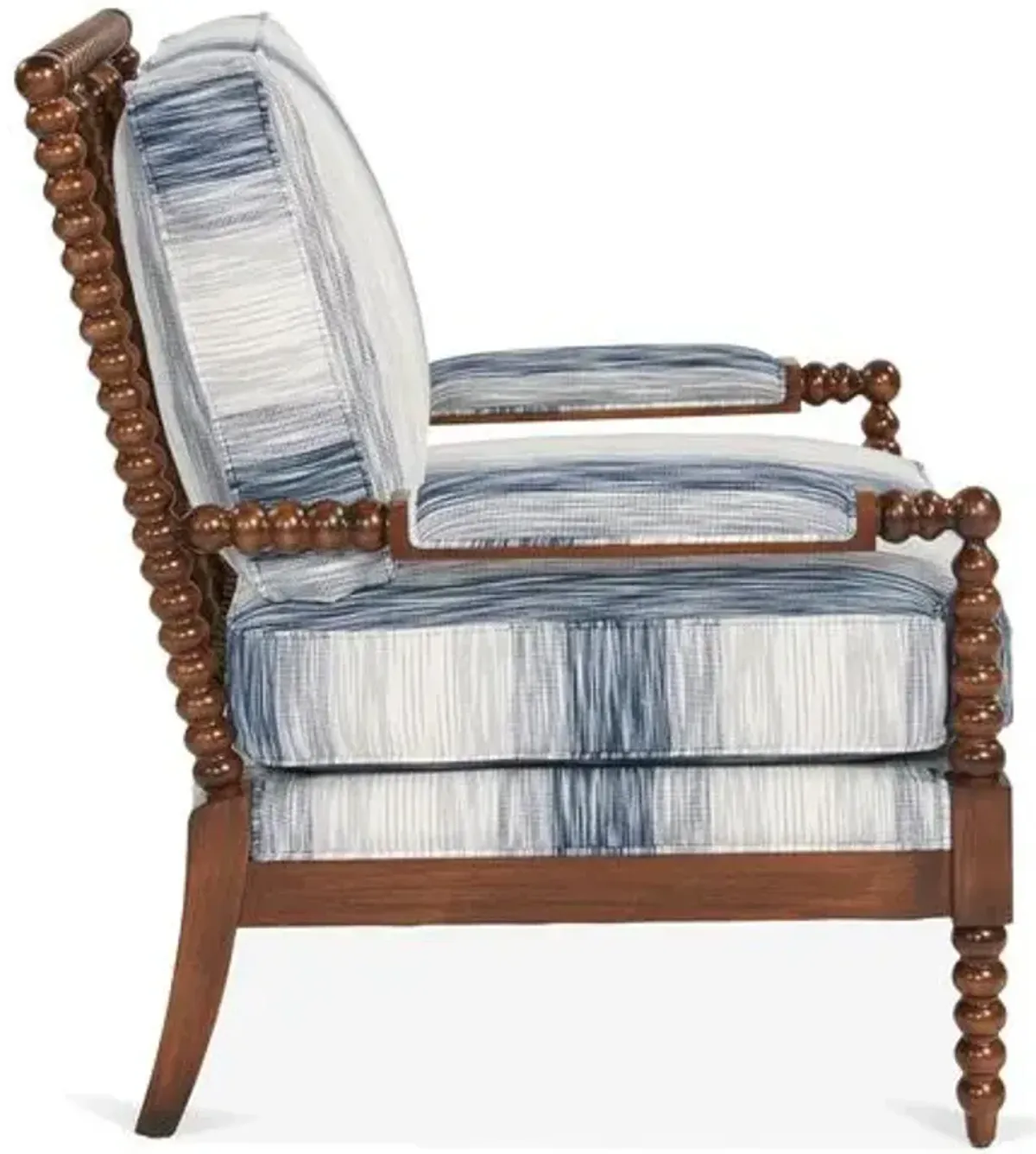 Bankwood Accent Chair - Indigo Stripe - Miles Talbott - Blue, Comfortable, Durable