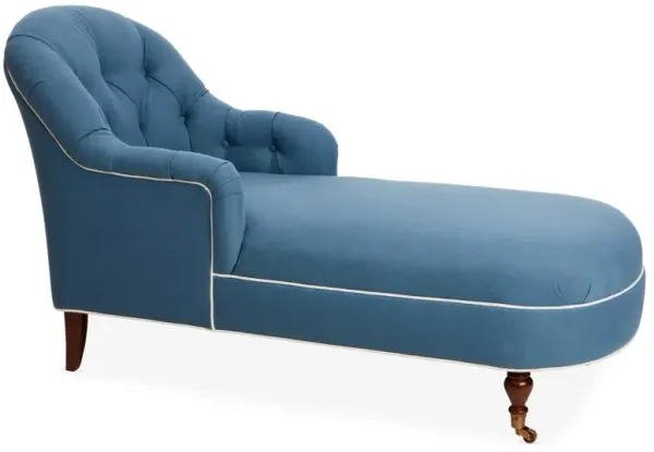 Marlowe Chaise, Indigo/Ivory Crypton