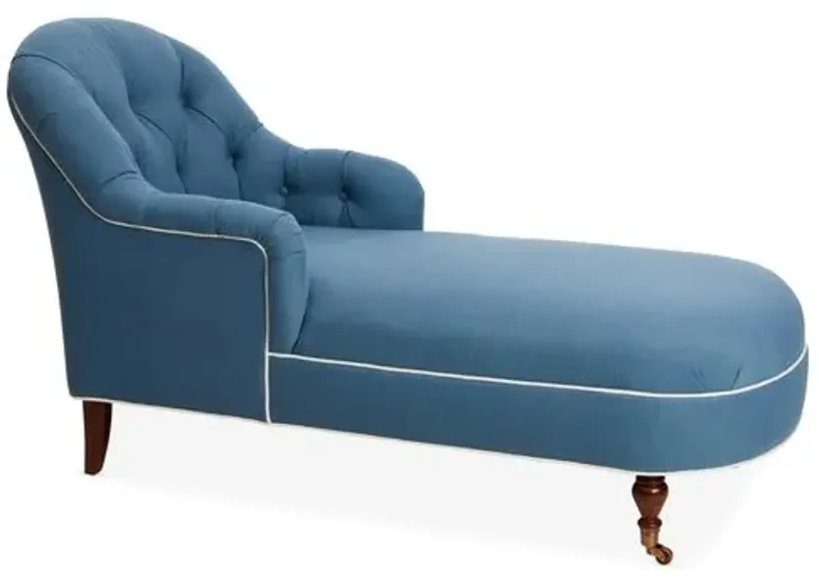 Marlowe Chaise - Indigo/Ivory Crypton - Blue - Comfortable, Sturdy, Stylish, Eco-Friendly, Eco-Friendly