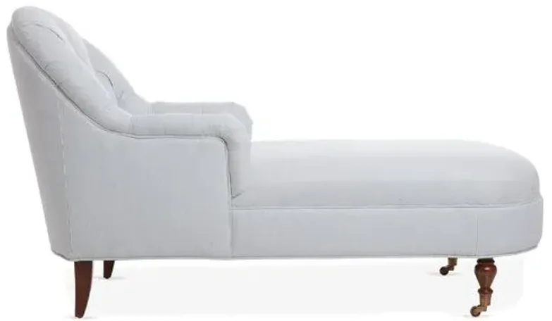 Marlowe Chaise - Blue/White Linen - Comfortable, Sturdy, Stylish