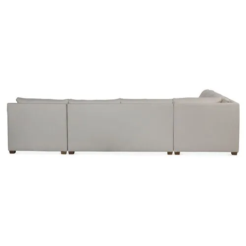 Sauders Sectional - Chalk White - Handcrafted