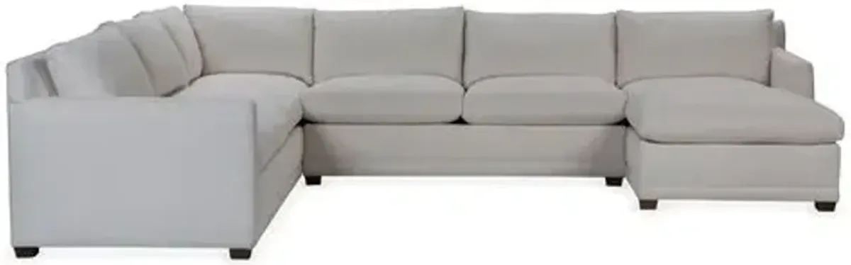 Sauders Sectional - Chalk White - Handcrafted