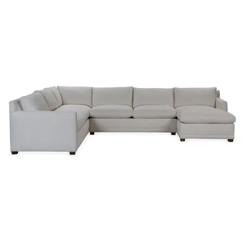 Sauders Sectional - Chalk White - Handcrafted