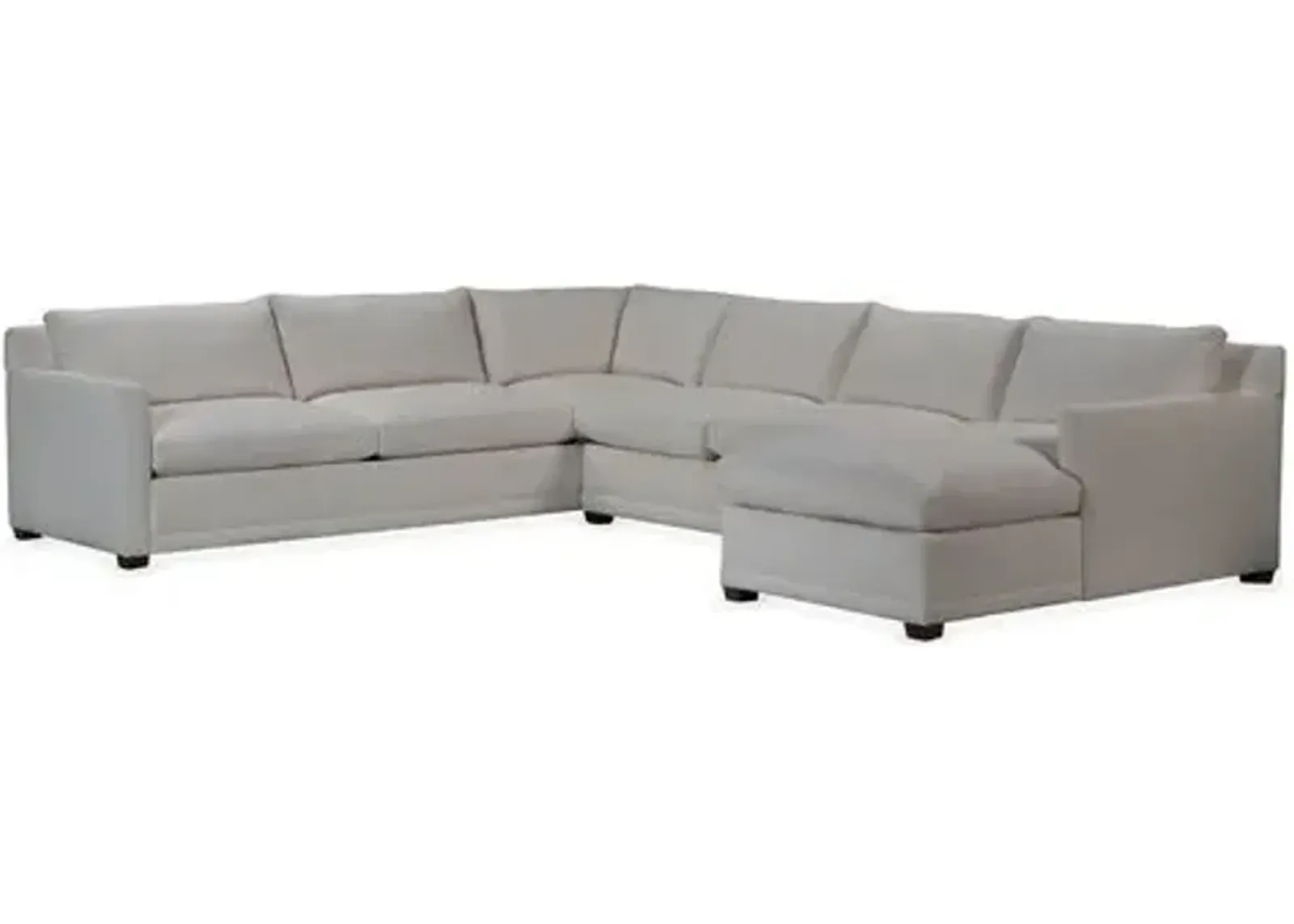 Sauders Sectional - Chalk White - Handcrafted